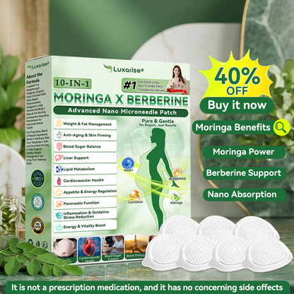 𝑶𝒇𝒇𝒊𝒄𝒊𝒂𝒍 𝑺𝒕𝒐𝒓𝒆✅𝑳𝒖𝒙𝒂𝒓𝒊𝒔𝒆® Moringa Berberine × NAD⁺ 10-in-1 Nano Microneedle Patch
